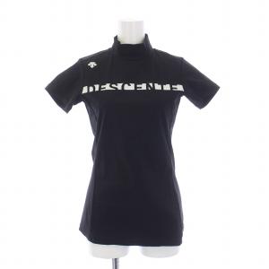 GOLF ナイロンベアロゴプリントモックネックシャツ カットソー 半袖 M 黒 ブラック DGWRJA10