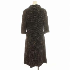 SYBILLA スーツ セットアップ ワンピース ロング ドット スタンドカラー 七分袖 M?L 黒 ブラック