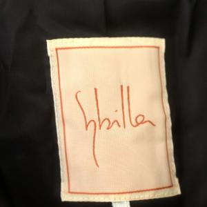 SYBILLA スーツ セットアップ ワンピース ロング ドット スタンドカラー 七分袖 M?L 黒 ブラック