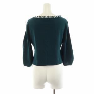 SYBILLA カーディガン ニット ボリュームスリーブ 七分袖 ショート M 緑 グリーン
