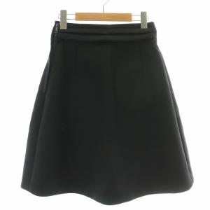 VALENTINO フレアスカート ひざ丈 ウール 6 S 黒 ブラック