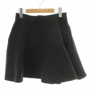 VALENTINO フレアードミニスカート Flared Mini Skirt 絹 シルク混 38 S 黒 ブラック SB0RA5601CF
