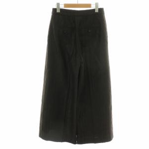 Max Mara ワイドパンツ ジップフライ 総柄 36 XS 茶 ブラウン