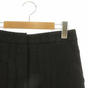 Max Mara ワイドパンツ ジップフライ 総柄 36 XS 茶 ブラウン