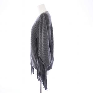 STELLA McCARTNEY ニット セーター 長袖 フリンジ カシミヤ 38 M グレー