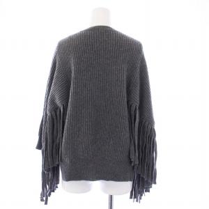 STELLA McCARTNEY ニット セーター 長袖 フリンジ カシミヤ 38 M グレー