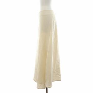 Theory タグ付き SYNTHETIC.CREPE PLACKET.FLOUNCE.SK フレアスカート ミモレ ロング 0 S 白