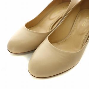 Sergio Rossi パンプス レザー ラウンドトゥ ヒール 35.5 22.5cm ベージュ /NW42