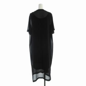 シフォンレイヤードTシャツワンピース ミモレ ロング シアー