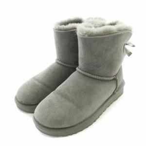 UGG australia Mini Bailey Bow 2 ミニベイリーボウ2 ムートンブーツ ショートブーツ スエード リボン 装飾 ロゴ US5