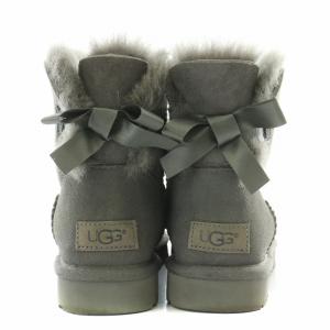 UGG australia Mini Bailey Bow 2 ミニベイリーボウ2 ムートンブーツ ショートブーツ スエード リボン 装飾 ロゴ US5