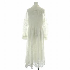 ANAYI 24SS エンブロイダリーシャツワンピース 38 ホワイト