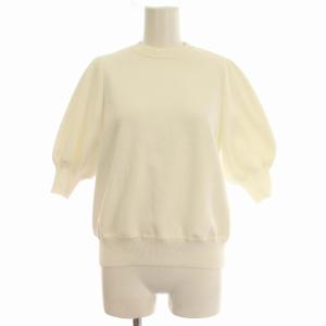 21AW コットンパフスリーブ ニット カットソー F 白 ホワイト /G