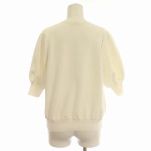 yori 21AW コットンパフスリーブ ニット カットソー F 白 ホワイト /G