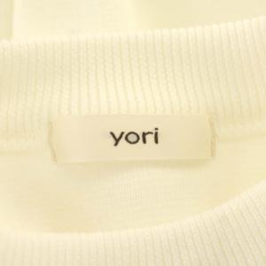 yori 21AW コットンパフスリーブ ニット カットソー F 白 ホワイト /G