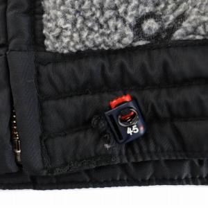 45R フリースジャケット 総柄 リバーシブル ナイロン 1 S グレー 黒 ブラック /AN30