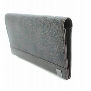 dunhill 長財布 ロングウォレット 二つ折り ロゴ 切替 黒 ブラック 茶 ブラウン