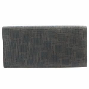 dunhill 長財布 ロングウォレット 二つ折り ロゴ 切替 黒 ブラック 茶 ブラウン