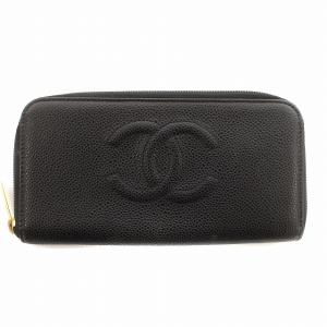オル　CHANEL ココマークゴールド　ダブルフック　ブラック三つ折り財布 23092116_1.jpg