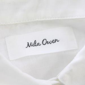 MILA OWEN MILAOWEN 24SS ロールアップスリーブオーバー ラミーシャツ 麻 シャツ 長袖 ブラウス F 白 ホワイト /G