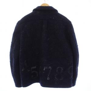 COMME des GARCONS HOMME PLUS AD1995 ヴィンテージ スリープ期 数字プリント ステンカラージャケット M ネイビー