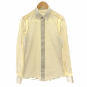 シャツ 長袖 メッシュ コットン ベージュ /AN32