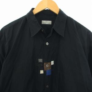 COMME des GARCONS HOMME AD1996 ヴィンテージ 田中オム シャツ パッチワーク ブラック HB-040390