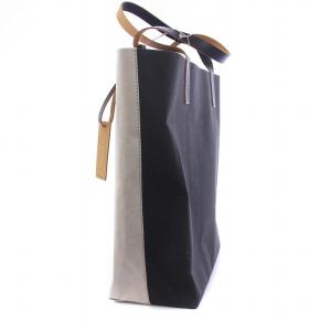 MARNI セルロース ショッピングバッグ グレー ブラック SHMQ0025A0