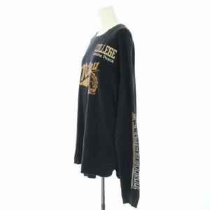 Deuxieme Classe 23AW Tシャツ カットソー ロンT ヴィンテージ加工 ロゴ プリント 長袖 チャコールグレー 23070500704130