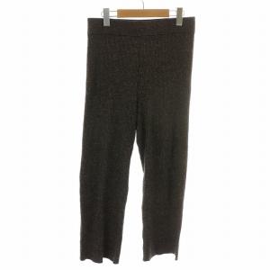 Deuxieme Classe 20SS イカット ikat風パンツ リブニット イージー 絹 シルク 36 S 茶 ブラウン 20080500715010