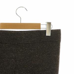 Deuxieme Classe 20SS イカット ikat風パンツ リブニット イージー 絹 シルク 36 S 茶 ブラウン 20080500715010