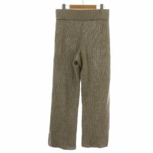 Deuxieme Classe 19SS ニットパンツ イージー スリット 麻 リネン混 絹 シルク混 F 茶 ブラウン