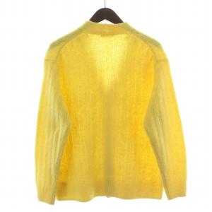 AURALEE BABY ALPACA WOOL RIB KNIT CARDIGAN ベビーウールアルパカリブニットカーディガン 長袖 Vネック