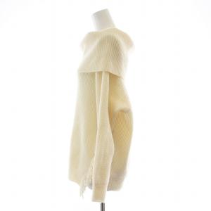 STELLA McCARTNEY ニット セーター 長袖 フリンジ ウール 34 XXS アイボリー
