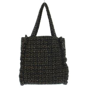 TOCCA 24AW RECIOUS WAVES BAG WITH POUCH ポーチ付きトートバッグ ツイード フリル スパンコール装飾