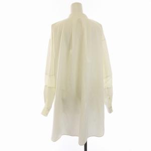 BARNEYS NEW YORK シャツ ブラウス チュニック バントカラー 長袖 F 白 ホワイト