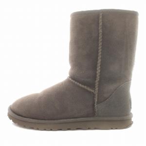UGG australia ムートンブーツ クラシックショート 5825 羊革 シープスキン US6 23cm グレー