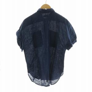 POLO RALPH LAUREN シャツ 半袖 麻 リネン フィッシュテール SP 紺 ネイビー /NQ