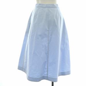 JIL SANDER NAVY ラップスカート フレア ロング ミモレ ボックスプリーツ ストレッチ 34 XS 水色 /NW5