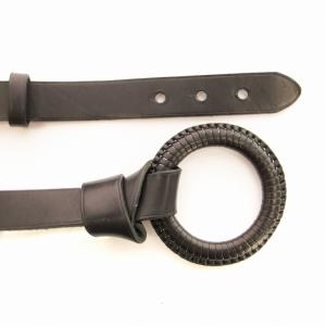 RALPH LAUREN リングラップベルト レザー 黒 ブラック