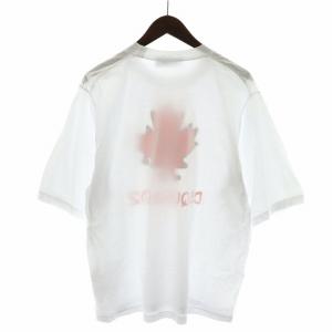 DSQUARED2 22AW SMILING MAPLE T-SHIRT Tシャツ カットソー 半袖 ロゴ M 白 ホワイト