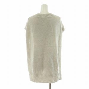 IENA 24SS WEB限定/追加 テープヤーンジレ ベスト ニット Vネック 麻 リネン F アイボリー 24080900709120