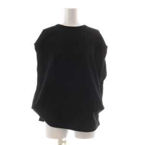 COMME des GARCONS 立体スクエア半袖カットソー ストレッチ クルーネック 無地 S 黒 ブラック