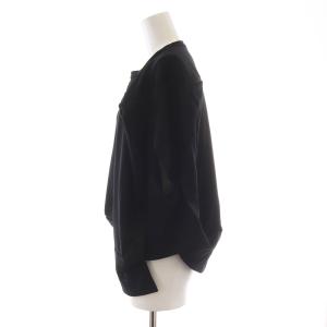 COMME des GARCONS 立体スクエア半袖カットソー ストレッチ クルーネック 無地 S 黒 ブラック