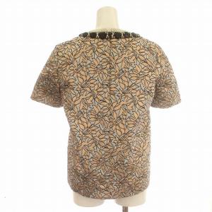 MARNI 半袖 カットソー ラメ ビジュー 38 M シャンパンピンク 黒 /G