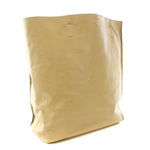 MARNI 20SS ミュゼオソフト MUSEO SOFT トートバッグ タンブルドカーフスキン ロゴプリント ベージュ