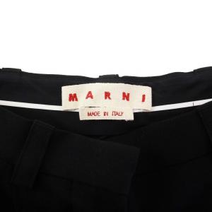 MARNI 21AW ワイドパンツ クロップド 2タック ウール 38 S 黒 ブラック /KH