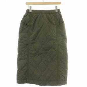 WILDTHINGS プリマロフトキルティングイージースカート クライミング ミモレ ロング ベルト 中綿 ナイロン M カーキ WTW21211SK