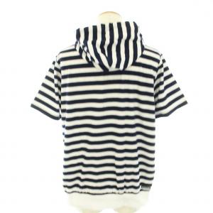 F.C.Real Bristol セットアップ パーカー プルオーバー 半袖 S ショートパンツ イージーパンツ M ボーダー柄 紺 ネイビー