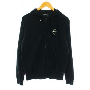 15SS PILE ZIP UP PARKA パイルジップアップパーカー 長袖 ロゴ S 黒 ブラック